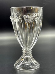 Lenox 1 Butterfly Meadow 6.8 In Goblet Or Wine Glass Embossed butterfly