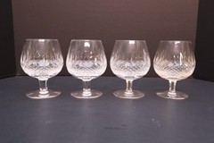 Waterford Colleen set four 4 large brandy snifters~Gothic mark~Ireland~VTG 5.25″
