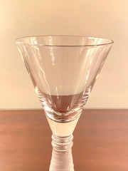 Z Gallerie Textured Glass Frosted Stem WINE MARTINI Glasses 8 1/4″ Tall Set of 4