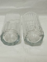 VTG Lot of 2 Libbey Crisa Clear Paneled Juice Glasses 8oz Fluted Water Tumbler