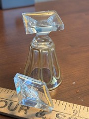 c.1820 Georgian blown cut glass cordial shot gilt pontiled english