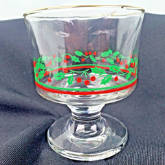 Set of 4 Vintage Libby Windswept Etched Leaf Stemmed Glassware Champagne Sorbet
