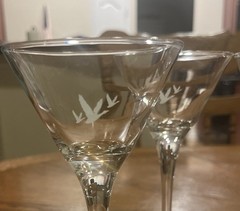 Grey Goose Crystal Martini Glasses Set of 4