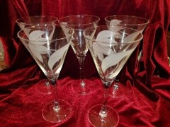 VNTG Total Of 28 WATER WINE Champ. Etc. STEMS Etched Dorothy THORPE Barware GLAM