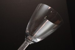 SET 4 LALIQUE Crystal Glasses PHALSBOURG ART DECO Wine Bordeaux / Sherry