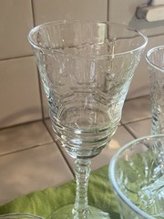 MINT 31-Pc Vintage Libbey Rock Sharpe «Arctic Rose» Elegant Glass Service
