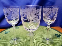 Vintage Fostoria Crystal Buttercup Cordial Glasses 5 7/8″ Tall Lot of 4 (Four)