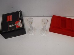 Set 2 Cristal D’arques Candlestick Maintenon Crystal Candle Holders. Never Used.
