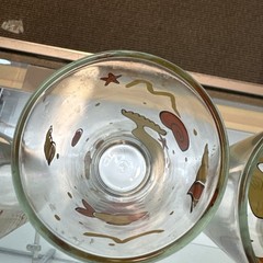 Vintage Set Of 4 Orange And Yellow Whale Ocean Seashell Tumbler Glasses