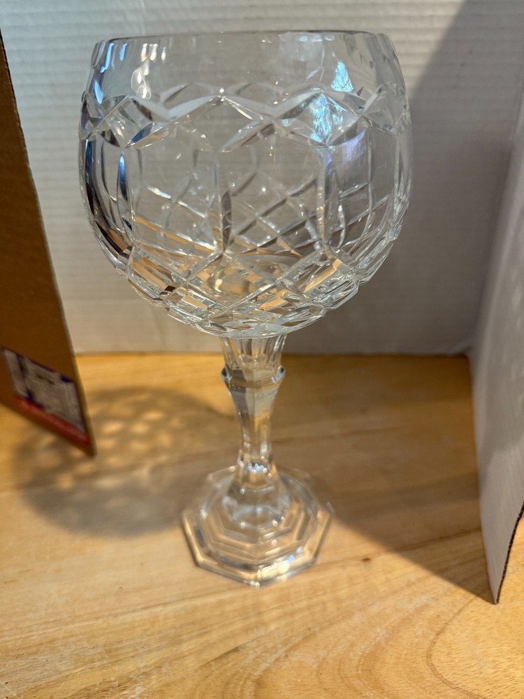 Wine/water Goblet Crystal Wine Glass Vintage 9″H X 3 1/4″D