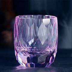 Hand Engrave To Purple 7oz Edo Kiriko Crystal Whiskey Glasses Gift Packing 1pc