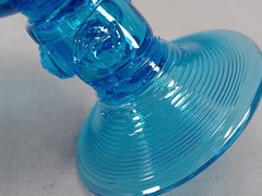 Mid 19th Century British Hand Blown Blue Threaded Glass Roemer Circa 1840s C