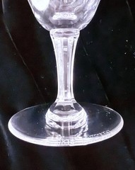 Vintage Crystal Wine Glasses RIVIERA signed VAL ST LAMBERT 6 1/8″ Lot Of 4