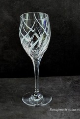Vtg, MIKASA Windlass, 6oz. Wine Glass & 8oz. Water Goblet Blown Glass, You pick