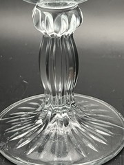 VTG Libbey Hobstar Stemmed Star Burst Etched Clear Glass Goblet (1 Available)