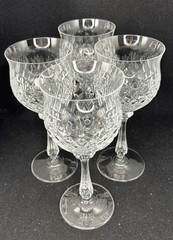 Vintage Mikasa Chateau Cut Crystal Water Goblets 8in Discontinued Set of 4