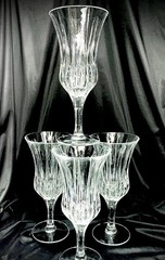 VNTG Gorham Crystal Triumph Ice Tea Glasses 8.5” Tall, Stunning