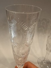 2 Vintage Geschliffene Kristill Champagne Glasses 9-1/4”