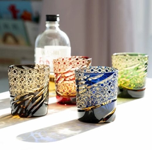 Set Of 4Pcs Crystal Handmade Collection Whiskey Glasses For Family/Friends