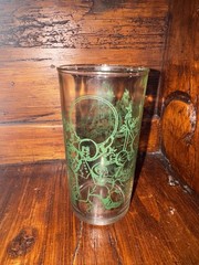Vintage Mid-Century Green Circus Parade Glass Tumbler Mold #26 Novelty Highball