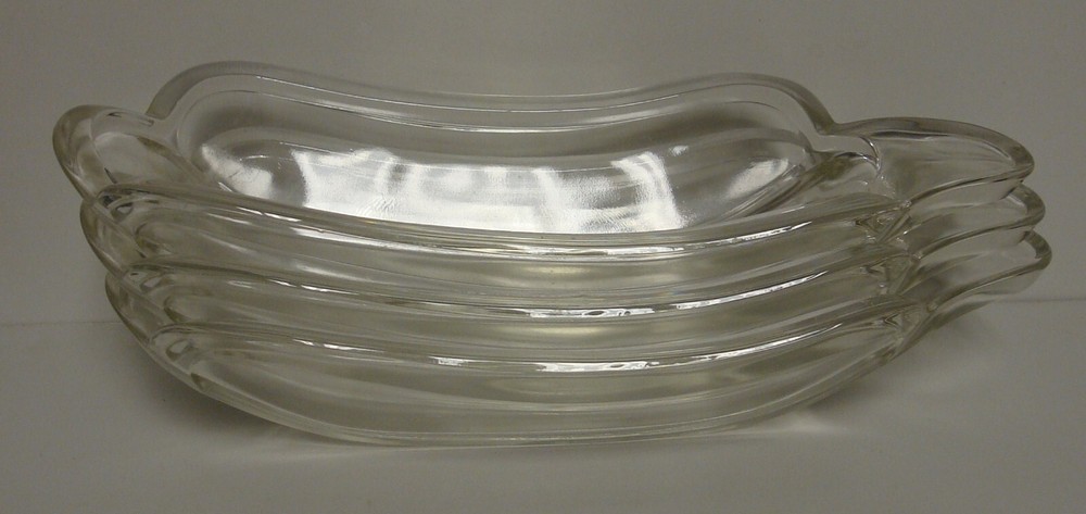 Indiana Glass BANANA SPLIT Clear Dishes SOLD IN SET OF THREE