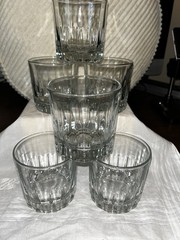 Vtg Libbey Crisa Signed Set Of 6 Fluted Sides Drinking Glasses 10 Ounces EC Mint