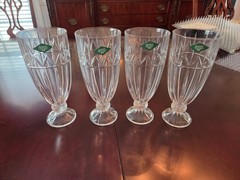4 Shannon Godinger OLYMPIA Iced Tea Goblet (s) LOT OF 4 Lead Crystal 24% Glass