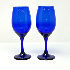 Cristar Rioja Sky Blue Cobalt 13 oz Wine Water Goblets Set of 2 Colombia