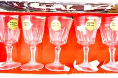 6 Vintage CRISTAL D’ARQUES VERSAILLES 4″ Cordial Glasses 1.75 oz J G DURAND