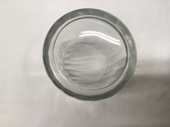 Antique Etched Grape Cluster and Vine Pattern Juice Glass- 3 3/4 in Tall