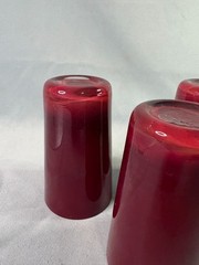 Scarlet Ruby and Dark Red Mouth Blown Glasses from China – Set of 6