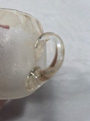 New England Glass Co Pomona First Grind Amber Topaz 2 1/2″ (4) Punch Cups 1885