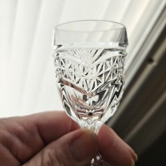 4 Vintage Crystal Cordial Shot Glasses Crystal d’Adriana Luna Pattern 3.5″