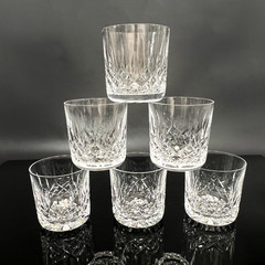 WATERFORD CRYSTAL LISMORE 3 1/8″ OLD FASHIONED GLASSES SIGNED SET OF 6! MINT
