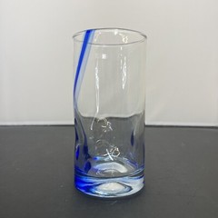 Set of 8 Libbey Blue Ribbon Impressions-Tumbler Glasses 6″ Great Condition FS
