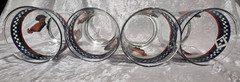 Vintage Ella’s Rooster Glassware Tumblers set of 4- 12 oz & set of 4 – 14oz