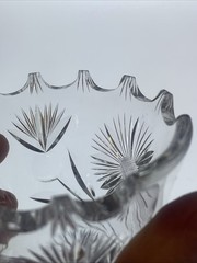 American Brilliant Period ABP Cut Glass 2 Handled Floral Loving Cup