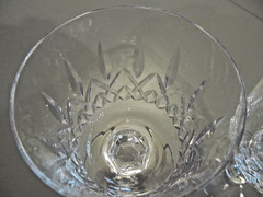 2 FOSTORIA WESTMINSTER 6 3/8″ CRYSTAL WATER GOBLETS 1959-1972 STEM 6083 CUT 872
