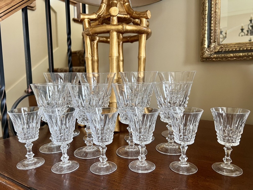 Vintage Cristal D’arques Tuileries Villandry Water or Wine or Cordial Glasses