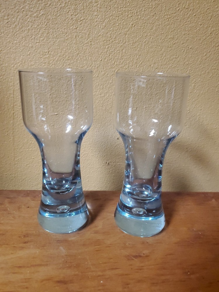 2) Italian Alexandrite Neodymium Pilsner Glasses Purple To Blue