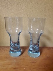 2) Italian Alexandrite Neodymium Pilsner Glasses Purple To Blue
