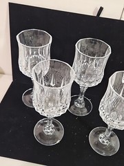 Vintage Longchamp Cristal D’Arques Crystal Wine Glass, Set of 5