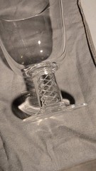 Large Steuben Air Twist 8011 Crystal Water/ Wine Goblet Glass 5 7/8″ – 12 oz