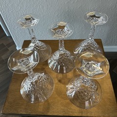 DUBLIN BY GODINGER SHANNON COLLECTION CRYSTAL MARTINI GLASSES. Set Of 5