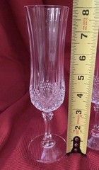 Cristal d’Arques Longchamp Set of 5 Champagne Water Wine Sherry & Cordial Qty Av