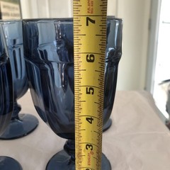Vtg Libby Gibraltar Dusky BlueIced Tea Goblets Set of 4 Duratuff