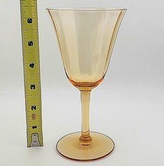 Set of 2- TIFFIN – FRANCISCAN- 14196 – Amber- Water Goblets Wine Glasses Vintage