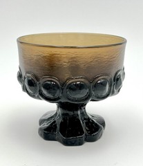 Set of 5 Franciscan Madeira Smoke Brown Goblets Mid Century Modern MCM Barware