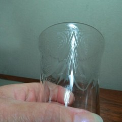 Hazel Atlas Royal Lace Clear 9 oz Tumbler 4 1/4 inch