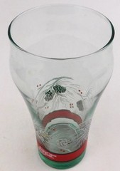 Coca Cola Pine Cones and Branches Christmas Holiday Winter Glass  Tumbler